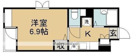 ルクレ荻窪[1K/22.69m2]の間取図