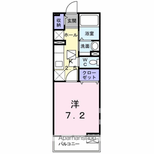 メゾンド・スカイ[1K/27.18m2]の間取図