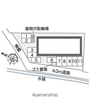 レオパレス尾道西[1K/28.02m2]の配置図