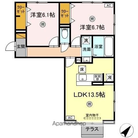 コンフォール古市場　ＡＮＮＥＸの間取り