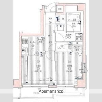東京都中野区本町３丁目[2K/31.33m2]の間取図