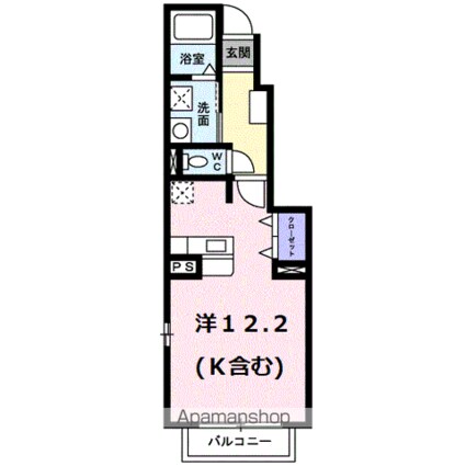 ベルシティＳａｔｏ　Ａ[1R/33.15m2]の間取図