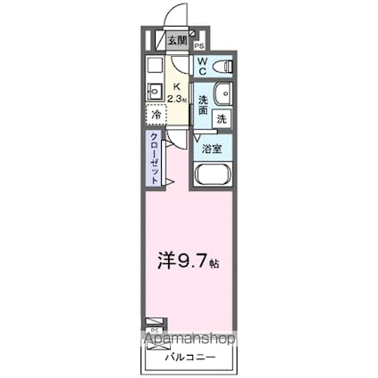 ジュネス　エアリー[1K/28.87m2]の間取図