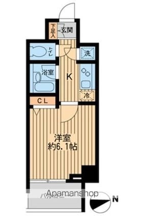 ＨＦ早稲田レジデンスⅡ[1K/21.15m2]の間取図