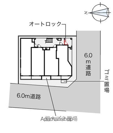 レオパレスエクセルハイツ高島平[1R/23.35m2]の配置図