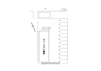 シャーメゾン桃花[2LDK/66.74m2]の配置図