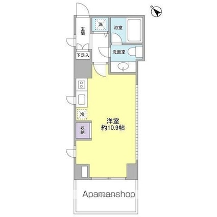 プロスペクト渋谷道玄坂[1K/30.29m2]の間取図