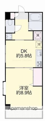 岡山県岡山市北区北長瀬表町２丁目[1DK/34.2m2]の間取図