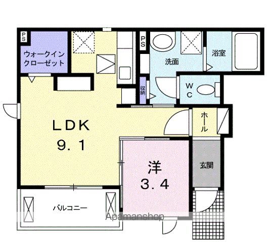 小田急電鉄小田原線 螢田駅 徒歩12分 2階建 築12年の間取り写真