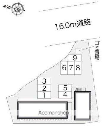レオパレス南大町[1K/22.7m2]の配置図
