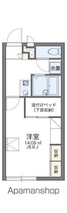 レオパレスやまろ[1K/23.18m2]の間取図