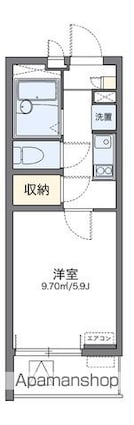 東京都福生市大字福生[1K/19.87m2]の間取図