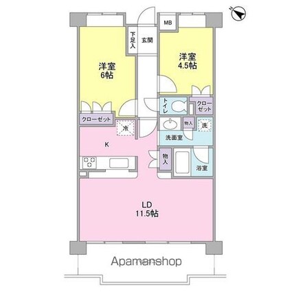 コート　メドウ[2LDK/59.8m2]の間取図