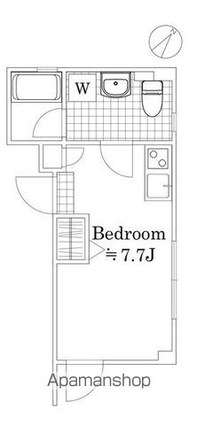 アパートメントＴＳ０２[1R/20.28m2]の間取図