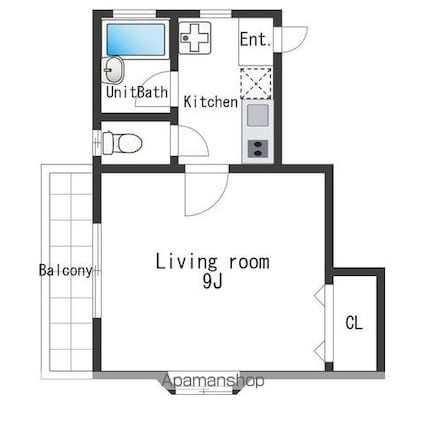 セレナ椎名町[1K/28m2]の間取図