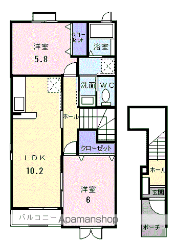 【パルテール　Ｂの間取り】