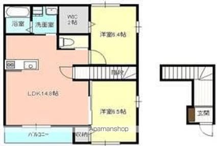茨城県牛久市上柏田３丁目[2LDK/66.1m2]の間取図