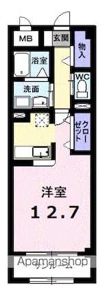 グラン・オーヴェルサン[1K/40.39m2]の間取図