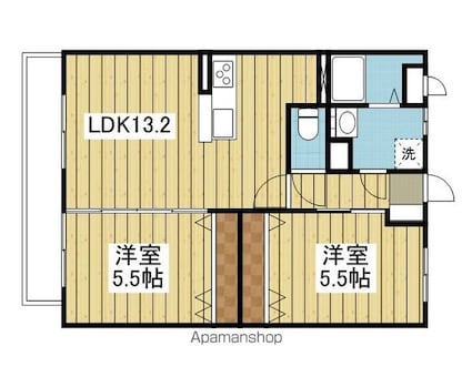Ｓｏｌｅｉｌ[2LDK/56.85m2]の間取図