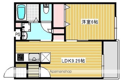 ジョイハウス　Ｂ棟[1LDK/37.26m2]の間取図