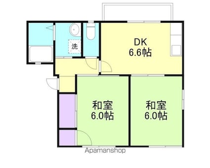 和歌山県和歌山市向[2DK/42.8m2]の間取図
