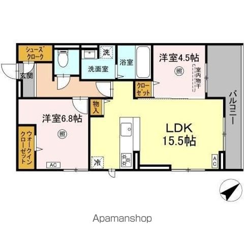 DーROOMプラーナの間取り写真