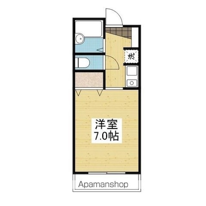 スミタスヴィレッジ道後[1R/21m2]の間取図
