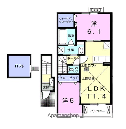 プラスターラー．エス　弐番館[2LDK/55.12m2]の間取図