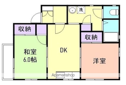 和歌山県和歌山市堀止東１丁目[2DK/45m2]の間取図
