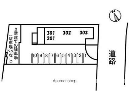 グランマスト松山[1LDK/40.75m2]の配置図