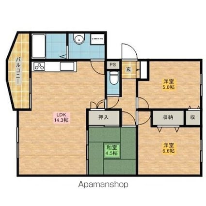 テラーサ希[3LDK/66.7m2]の間取図