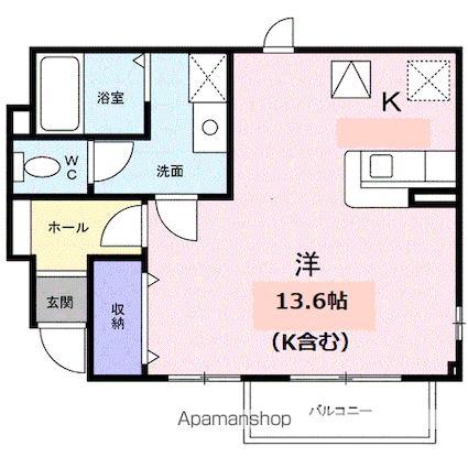 愛媛県新居浜市庄内町４丁目[1R/35.25m2]の間取図