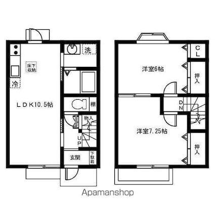 ａｍｏｒｅ富塚[2LDK/57.96m2]の間取図