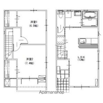 ガーデン伊賀河原Ⅱ[2LDK/72.26m2]の間取図