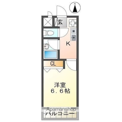 十一屋ＤＯＡ[1K/22.5m2]の間取図