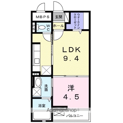 ラ　フェリーチェ　Ｕ２１[1LDK/35.31m2]の間取図