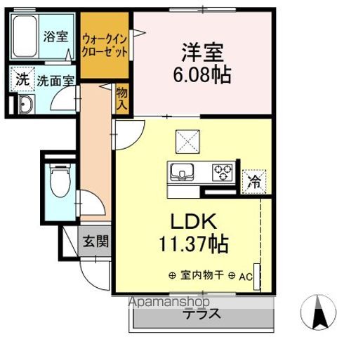 蒼の杜 風の間取り写真