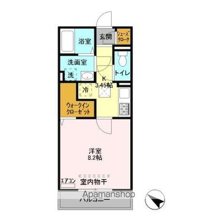 あさひコーポ[1K/30.03m2]の間取図
