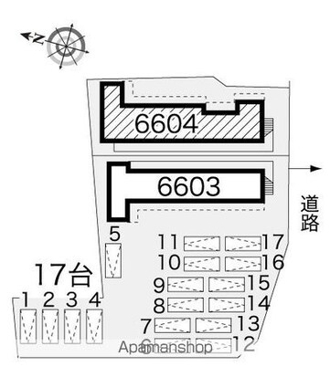 東京都練馬区春日町５丁目[1K/14.22m2]の配置図