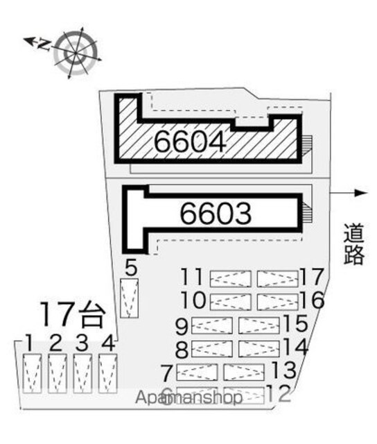 東京都練馬区春日町５丁目[1K/14.22m2]の配置図