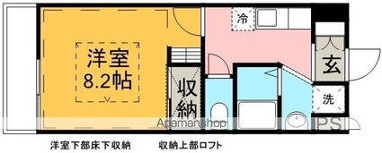 ルネス　アーデル[1K/28.16m2]の間取図