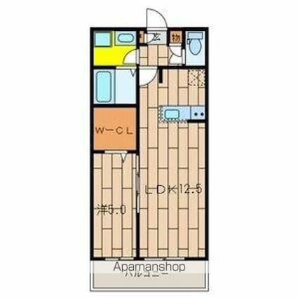 アドーニス[1LDK/44.22m2]の間取図