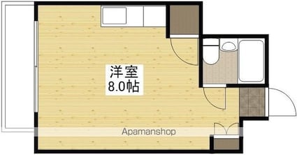 ポエム松川[1R/22.2m2]の間取図