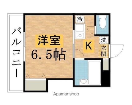 マンション　クラシーバ[1K/21.42m2]の間取図