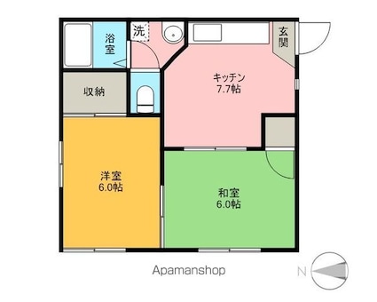 サンエクセル[1LDK/35m2]の間取図