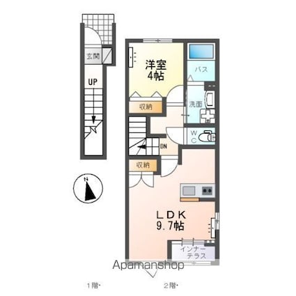 仮）大塚町アパートＡ棟[1LDK/42.81m2]の間取図