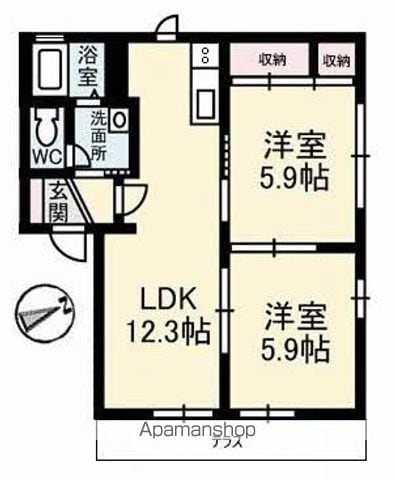 シャーメゾン和 A棟の間取り写真