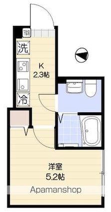 エクセラン立石[1K/18.84m2]の間取図