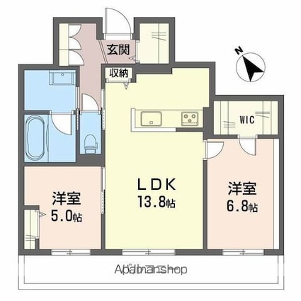 シャーメゾンｉｒｏｈａ[2LDK/62.71m2]の間取図