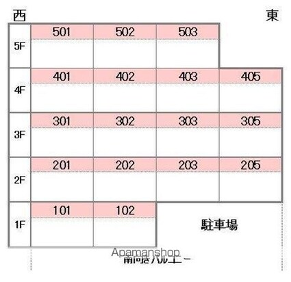 セレネ弐番館[2LDK/69.3m2]の配置図